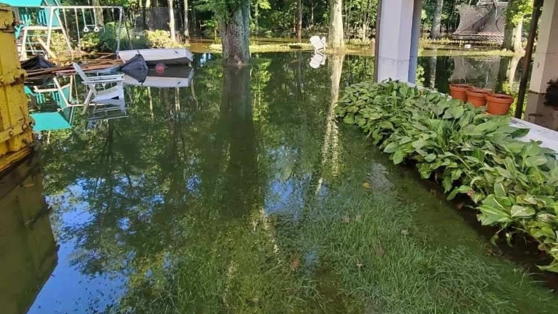 • Drainage Solutions • Landscape Design • Landscape Lighting The Bellantoni interior drain system for Flooded basement