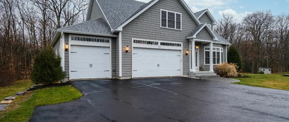 Asphalt driveway on a property in White Plains, NY.